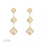 گوشواره طلا طرح ونکلیف صدف 18 عیار با وزن ۱۰٫۳ گرم از Diorajewels