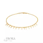 پابند طلا با آویزهای مستطیلی 18 عیار با وزن ۲٫۶۰ گرم و طول ۲۴ سانت از Diorajewels